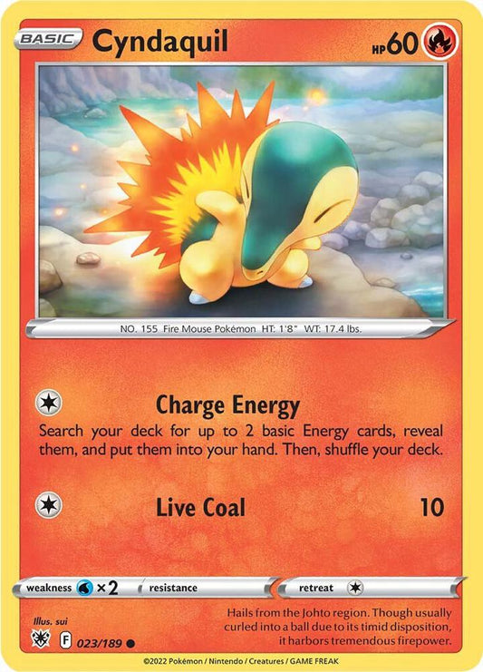 Cyndaquil 023/189 Common Astral Radiance Pokémon card