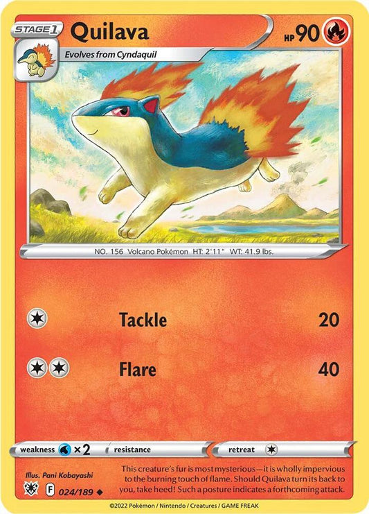 Quilava 024/189 Uncommon Astral Radiance Pokémon card