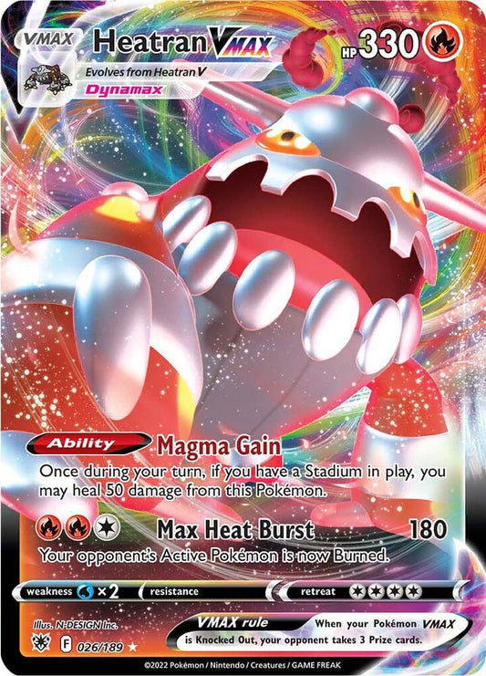 Heatran VMAX 026/189 Ultra Rare Astral Radiance Pokémon card