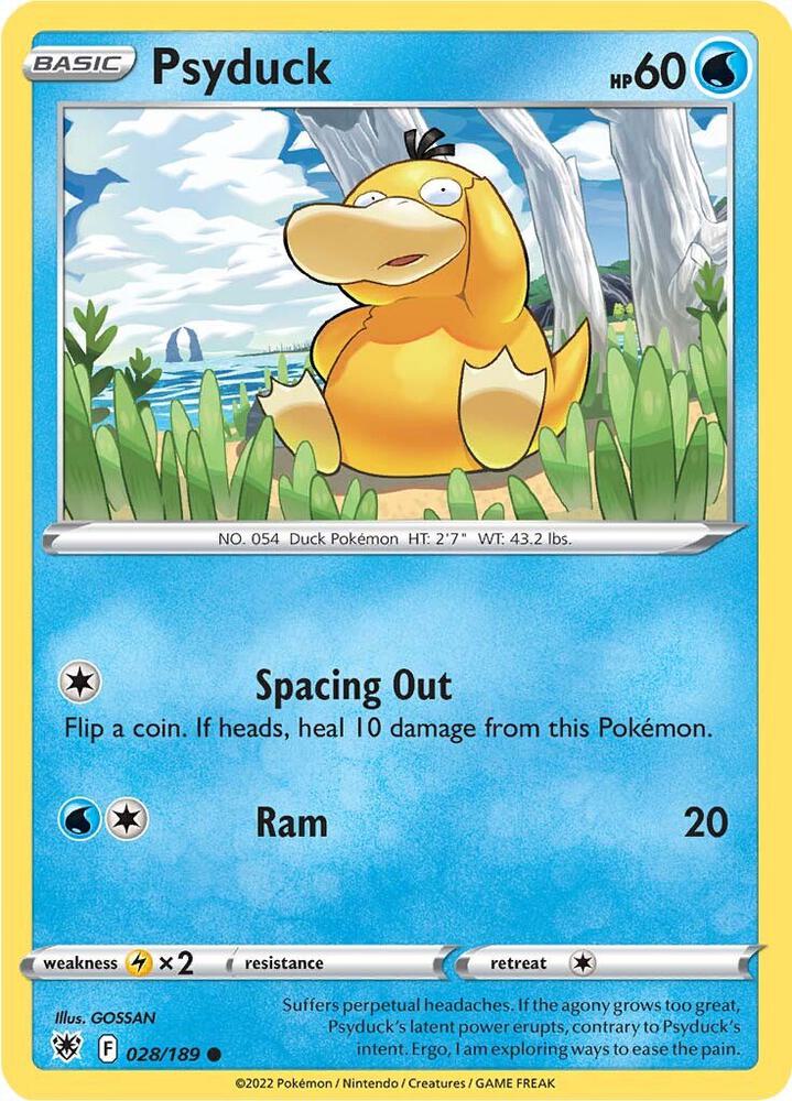 Psyduck 028/189 Common Astral Radiance Pokémon card