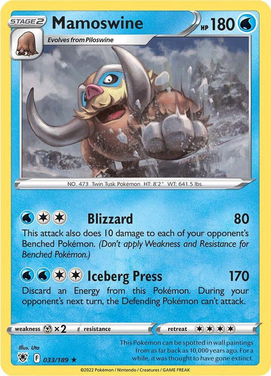 Mamoswine 033/189 Rare Astral Radiance Pokémon card