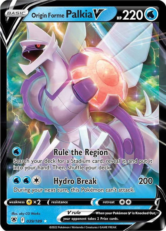 Origin Forme Palkia V 039/189 Ultra Rare Astral Radiance Pokémon card