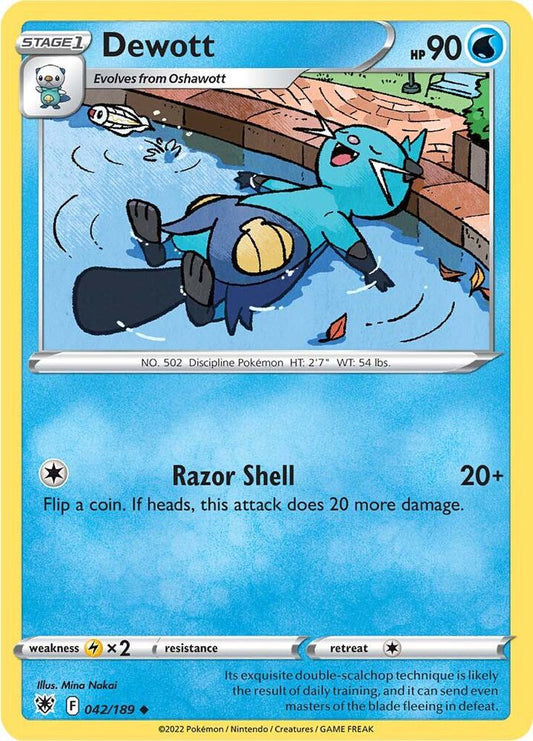 Dewott 042/189 Uncommon Astral Radiance Pokémon card