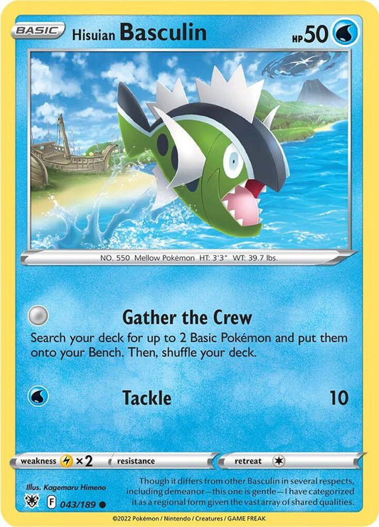 Hisuian Basculin 043/189 Common Astral Radiance Pokémon card