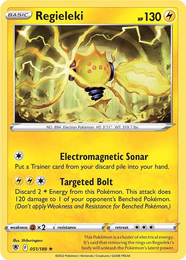 Regieleki 051/189 Rare Astral Radiance Pokémon card