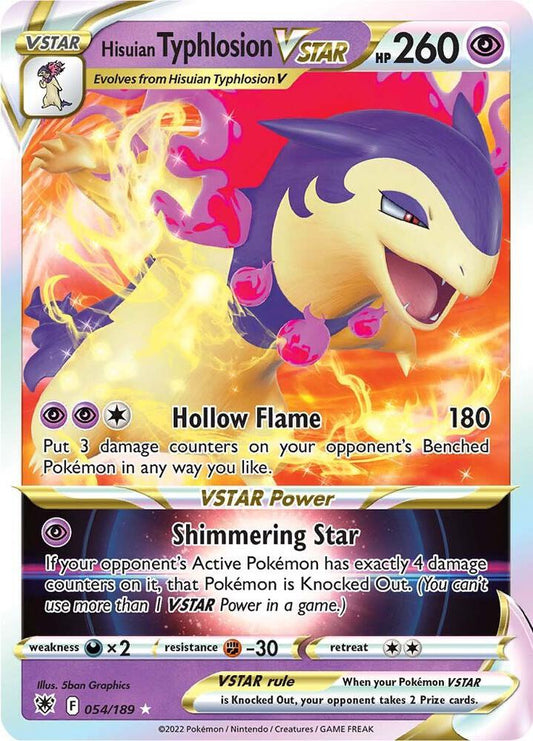 Hisuian Typhlosion VSTAR 054/189 Ultra Rare Astral Radiance Pokémon card