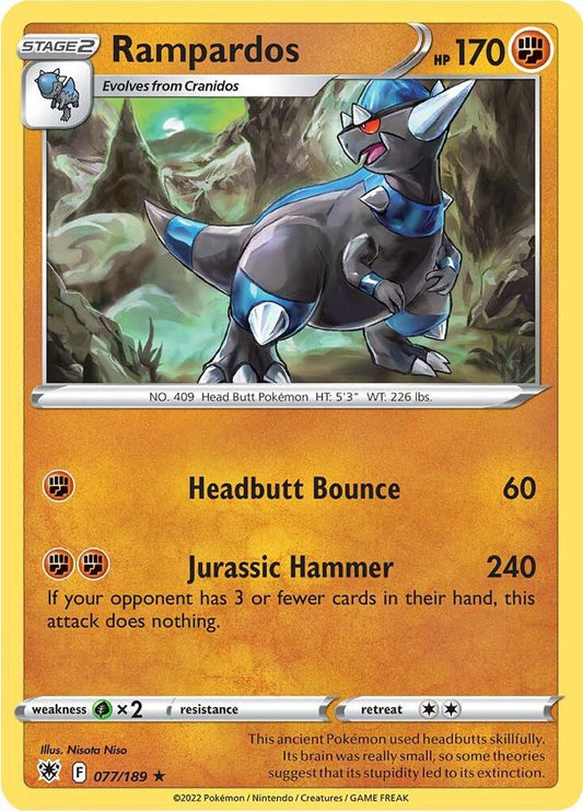 Rampardos 077/189 Holo Rare Astral Radiance Pokémon card