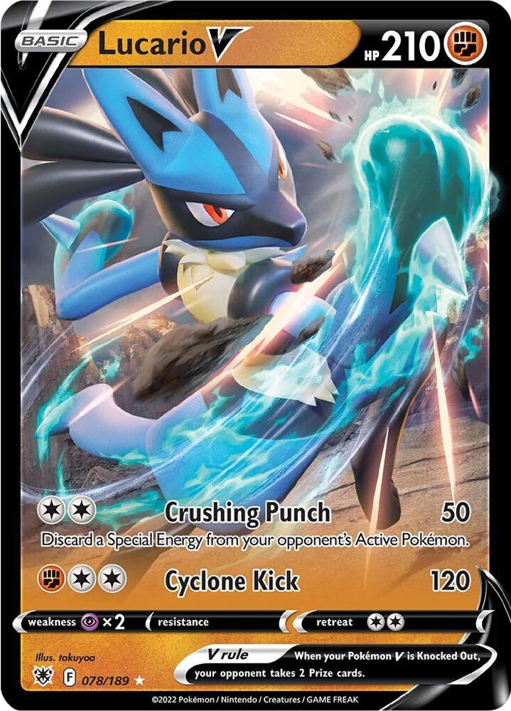 Lucario V - 078/189 Ultra Rare SWSH10: Astral Radiance