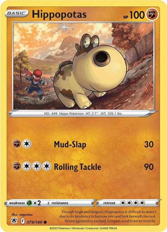 Hippopotas 079/189 Common Astral Radiance Pokémon card