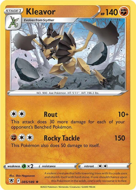 Kleavor (85) 085/189 Rare Astral Radiance Pokémon card