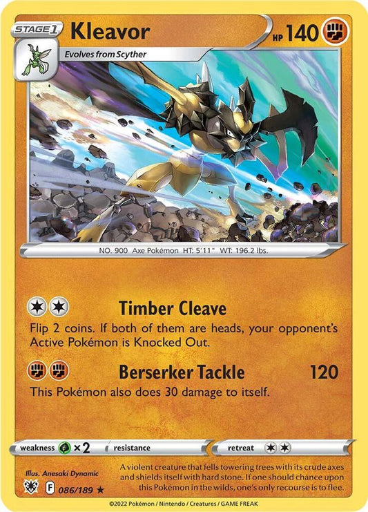 Kleavor (86) 086/189 Holo Rare Astral Radiance Pokémon card