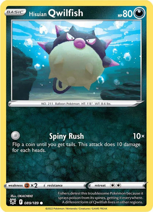 Hisuian Qwilfish (89) 089/189 Common Astral Radiance Pokémon card