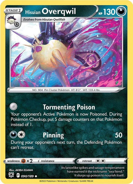 Hisuian Overqwil (90) 090/189 Uncommon Astral Radiance Pokémon card