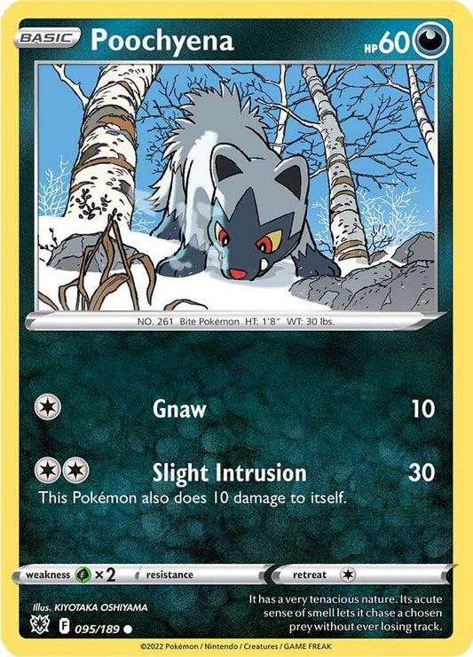 Poochyena 095/189 Common Astral Radiance Pokémon card