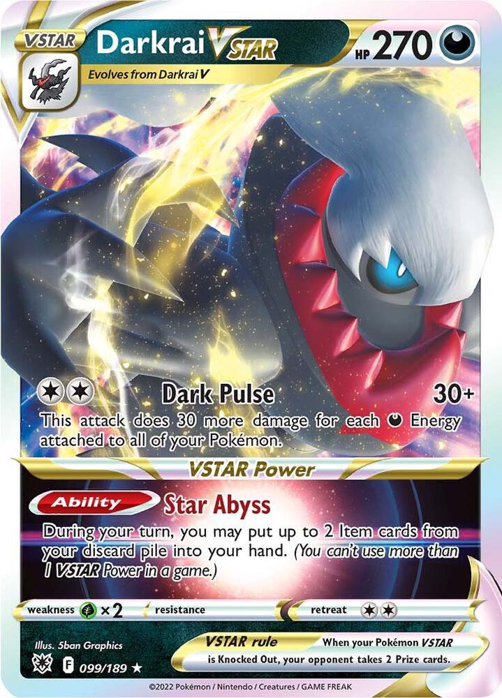 Darkrai VSTAR - 099/189 Ultra Rare SWSH10: Astral Radiance
