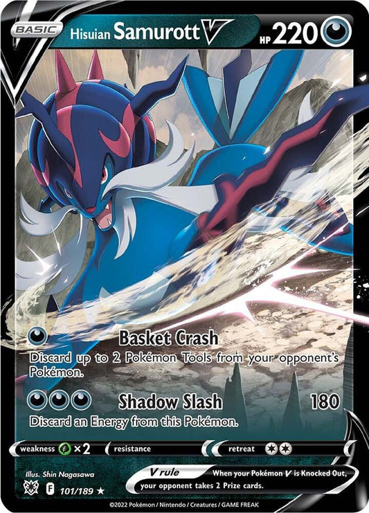Hisuian Samurott V 101/189 Ultra Rare Astral Radiance Pokémon card