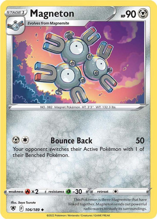 Magneton 106/189 Uncommon Astral Radiance Pokémon card