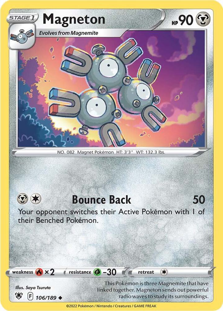 Magneton 106/189 Uncommon Astral Radiance Pokémon card