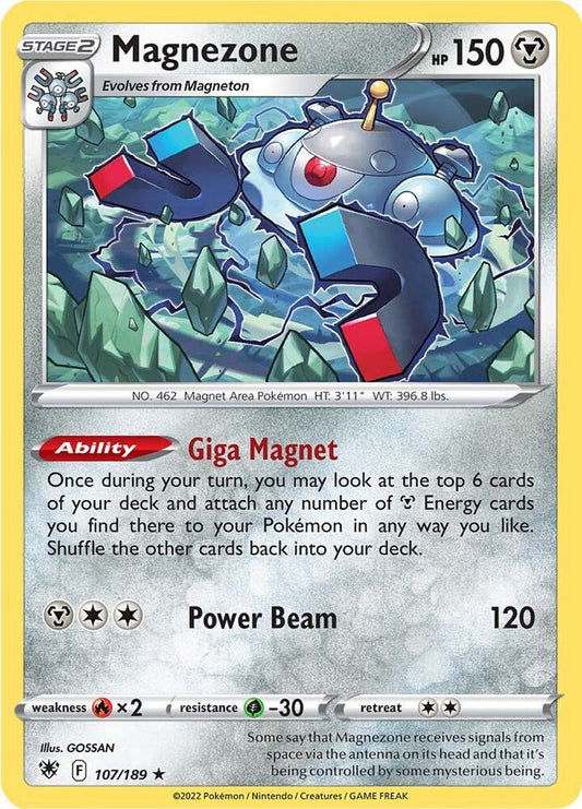 Magnezone 107/189 Holo Rare Astral Radiance Pokémon card