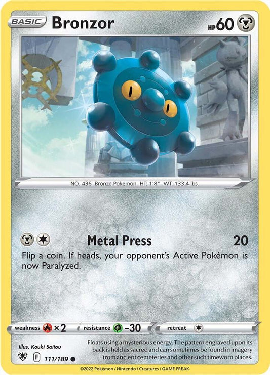 Bronzor 111/189 Common Astral Radiance Pokémon card