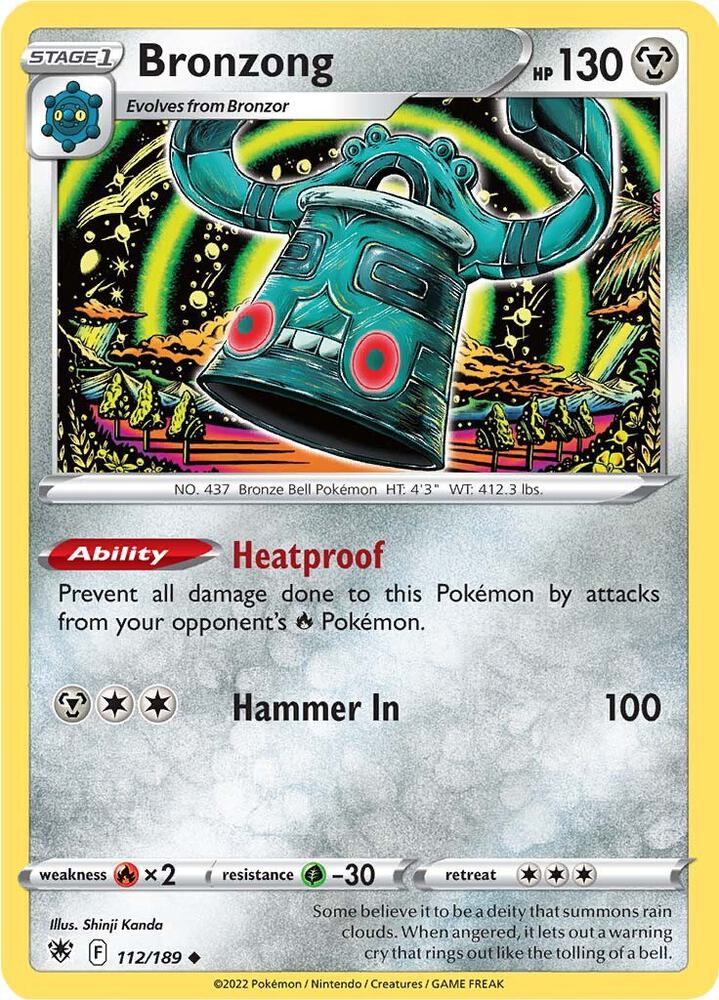 Bronzong 112/189 Uncommon Astral Radiance Pokémon card