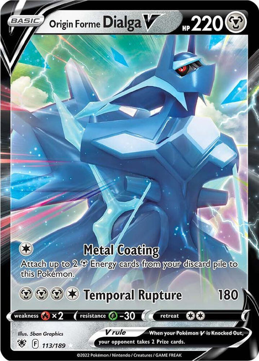 Origin Forme Dialga V 113/189 Ultra Rare Astral Radiance Pokémon card