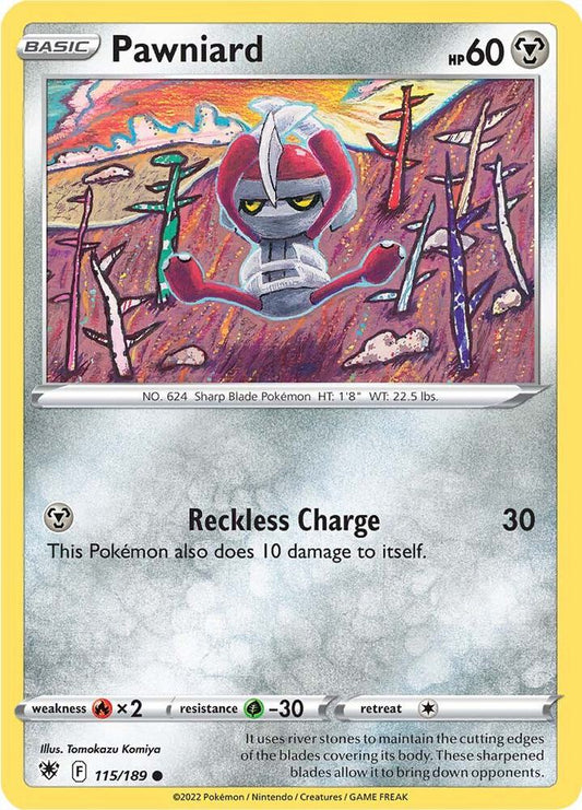 Pawniard 115/189 Common Astral Radiance Pokémon card