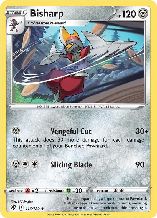 Bisharp 116/189 Uncommon Astral Radiance Pokémon card