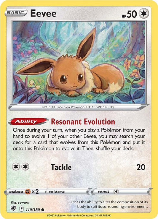 Eevee 119/189 Common Astral Radiance Pokémon card