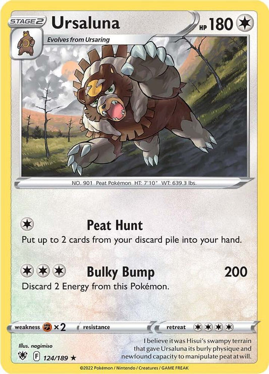 Ursaluna 124/189 Rare Astral Radiance Pokémon card