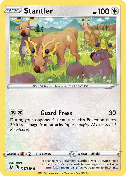 Stantler 125/189 Common Astral Radiance Pokémon card