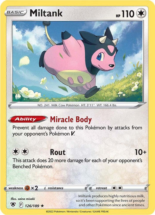 Miltank 126/189 Holo Rare Astral Radiance Pokémon card