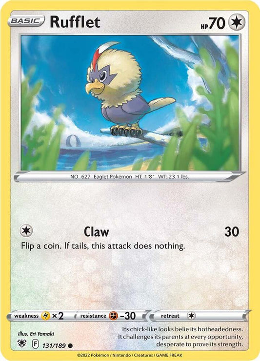 Rufflet 131/189 Common Astral Radiance Pokémon card