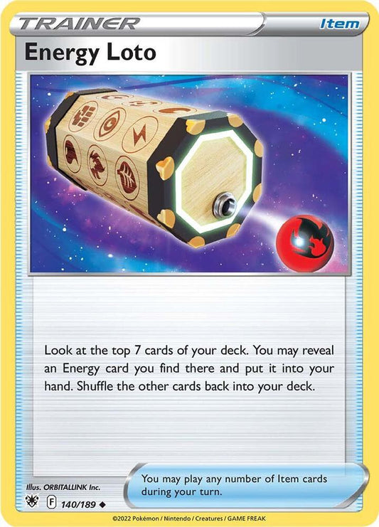 Energy Loto 140/189 Uncommon Astral Radiance Pokémon card