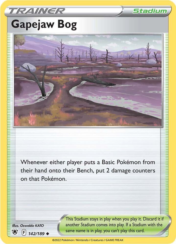 Gapejaw Bog 142/189 Uncommon Astral Radiance Pokémon card