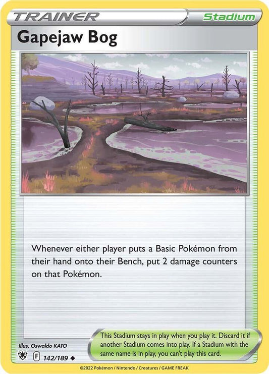 Gapejaw Bog 142/189 Uncommon Astral Radiance Pokémon card