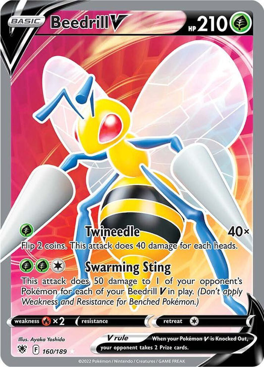Beedrill V (Full Art) 160/189 Ultra Rare Astral Radiance Pokémon card