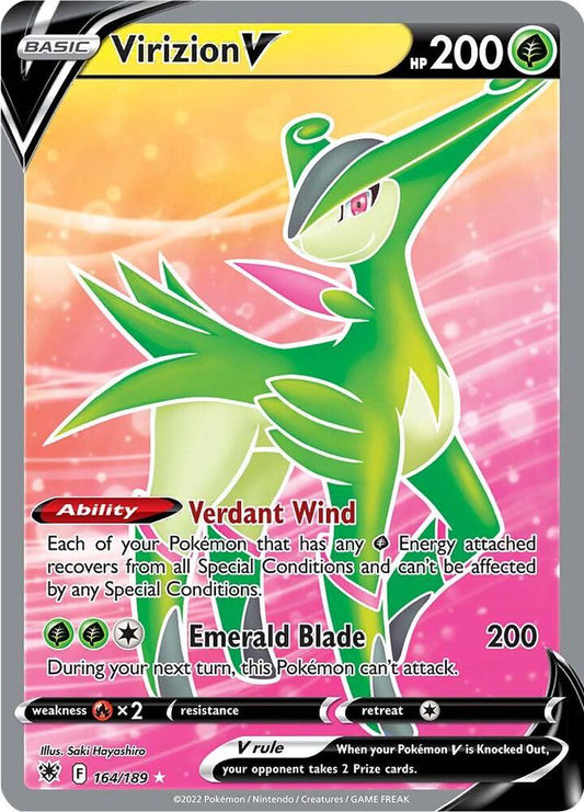 Virizion V (Full Art) - 164/189 Ultra Rare SWSH10: Astral Radiance