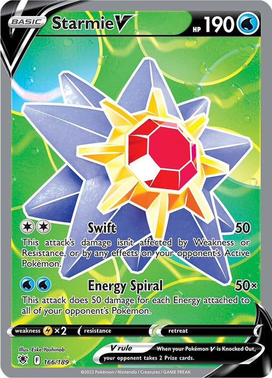 Starmie V (Full Art) 166/189 Ultra Rare Astral Radiance Pokémon card