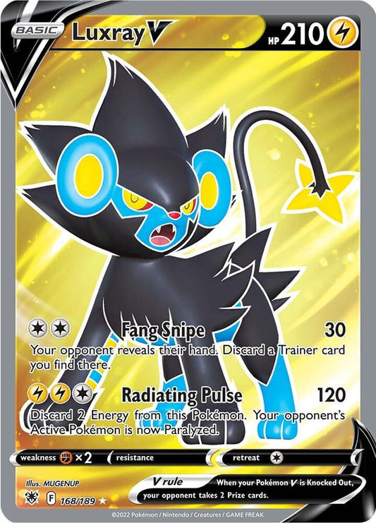 Luxray V (Full Art) 168/189 Ultra Rare Astral Radiance Pokémon card