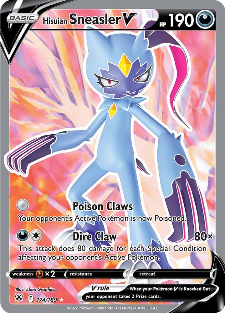 Hisuian Sneasler V (Full Art) - 174/189 Ultra Rare SWSH10: Astral Radiance