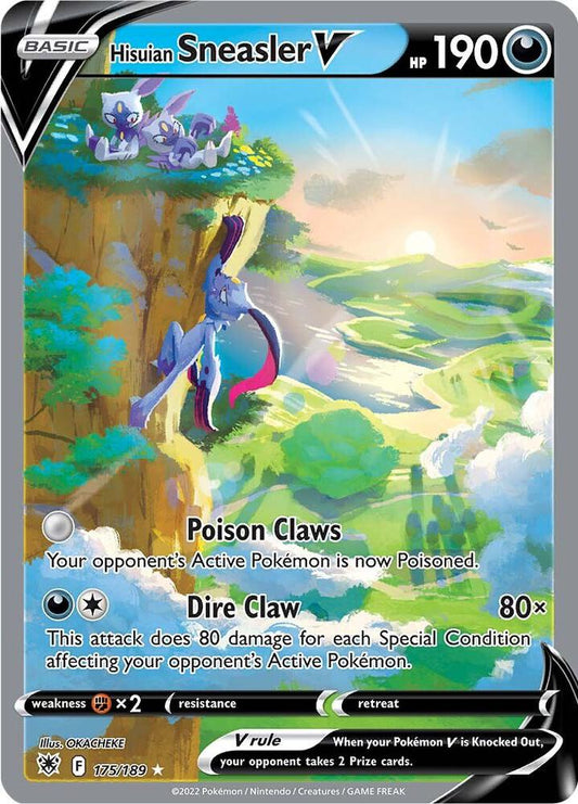Hisuian Sneasler V (Alternate Full Art) 175/189 Ultra Rare Astral Radiance Pokémon card