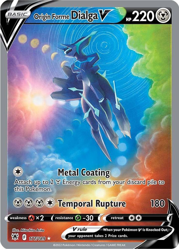 Origin Forme Dialga V (Alternate Full Art) 177/189 Ultra Rare Astral Radiance Pokémon card