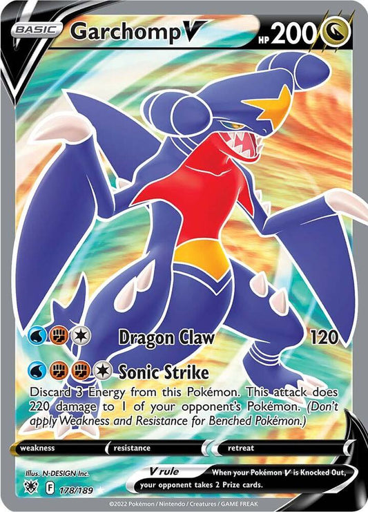 Garchomp V (Full Art) 178/189 Ultra Rare Astral Radiance Pokémon card