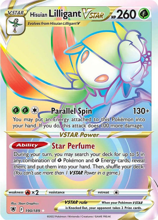 Hisuian Lilligant VSTAR (Secret) 190/189 Secret Rare Astral Radiance Pokémon card