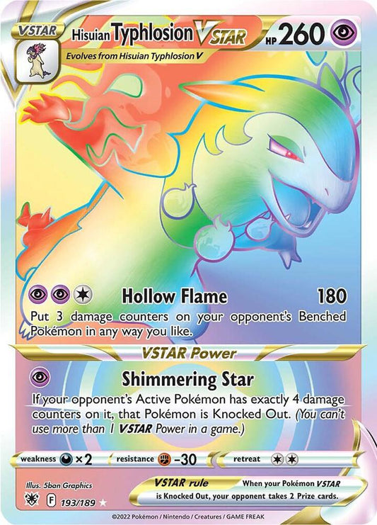 Hisuian Typhlosion VSTAR (Secret) 193/189 Secret Rare Astral Radiance Pokémon card