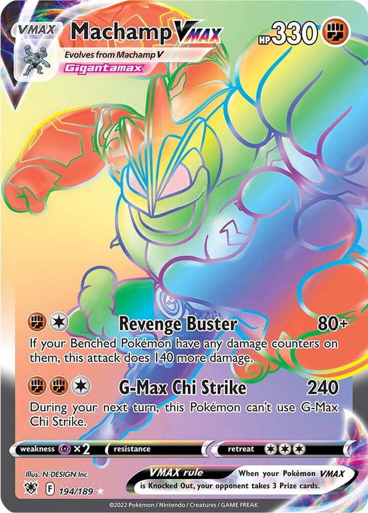 Machamp VMAX (Secret) - 194/189 Secret Rare SWSH10: Astral Radiance
