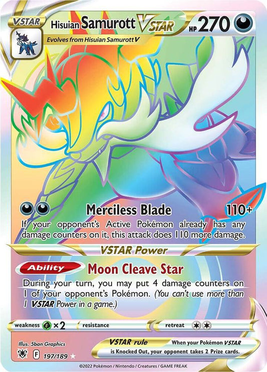 Hisuian Samurott VSTAR (Secret) 197/189 Secret Rare Astral Radiance Pokémon card