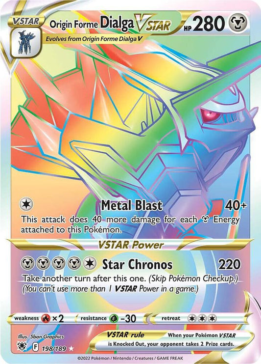 Origin Forme Dialga VSTAR - 198/189 (Secret) 198/189 Secret Rare Astral Radiance Pokémon card