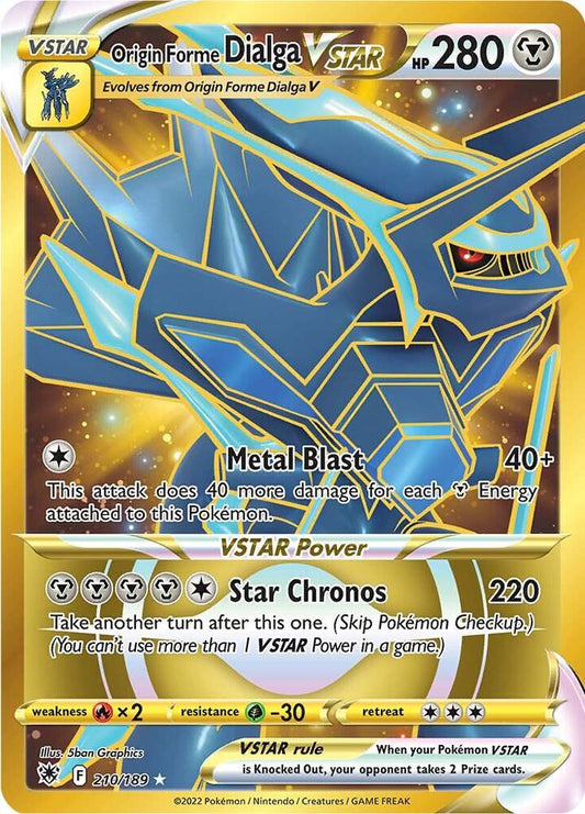 Origin Forme Dialga VSTAR - 210/189 (Secret) 210/189 Secret Rare Astral Radiance Pokémon card